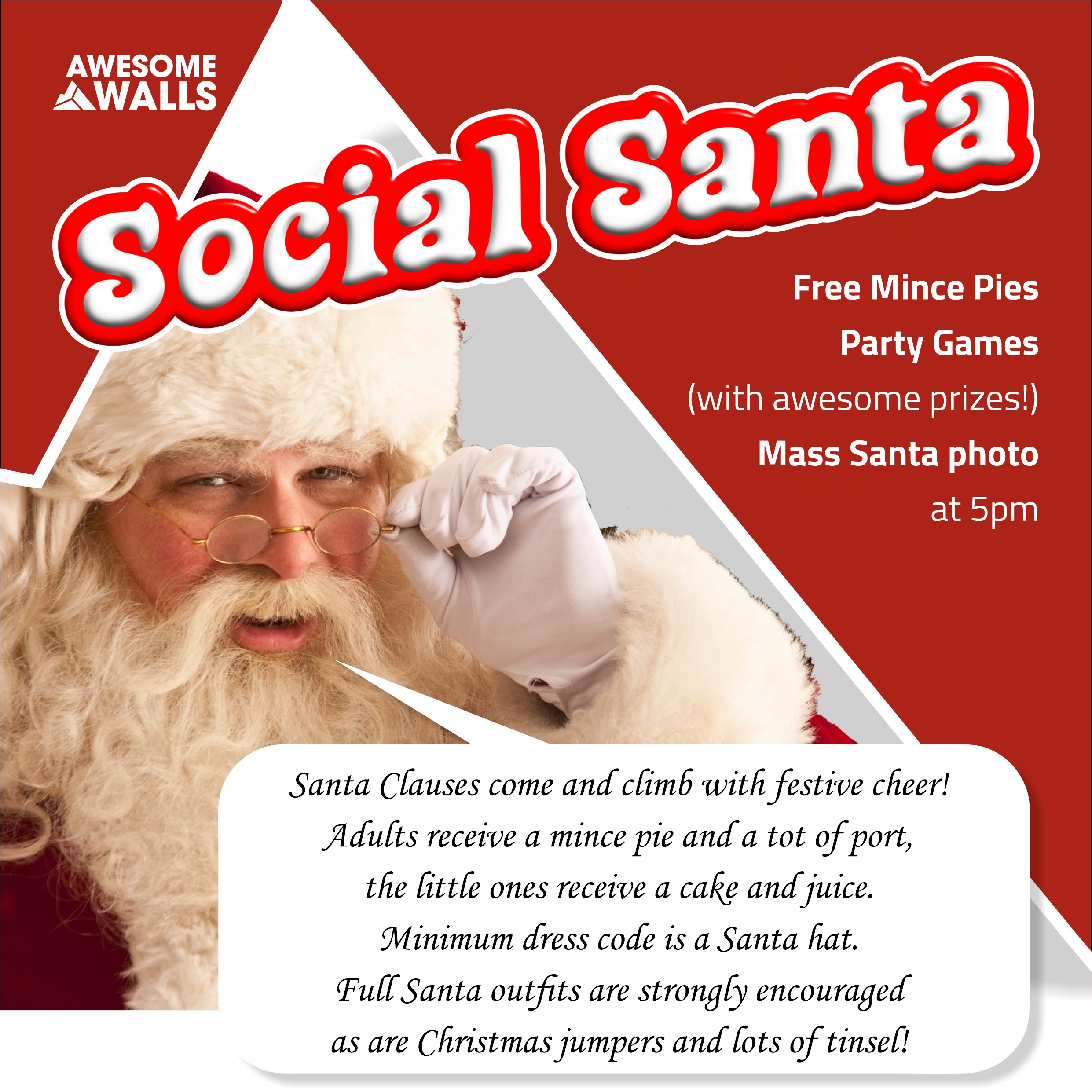 Social Santa at Awesome Walls