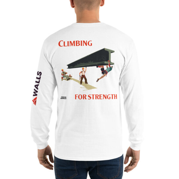 Awesome Walls - Climbing For Strength Men’s Long Sleeve Shirt - Image 3