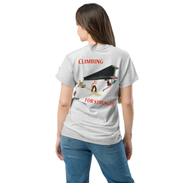 Awesome Walls -  Climbing For Strength Unisex Tee - Image 2